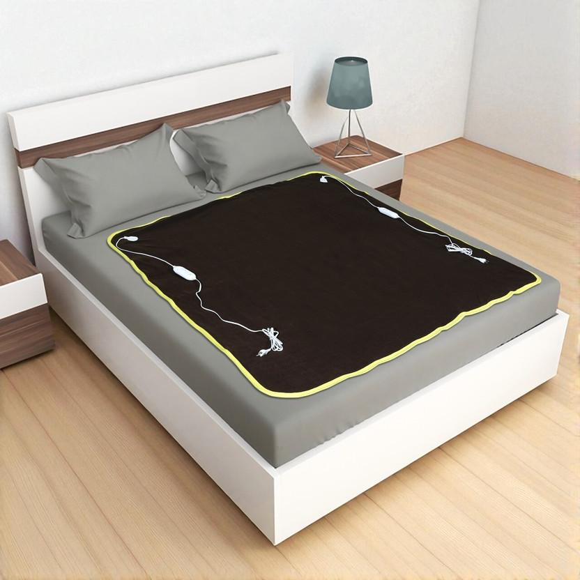warmzzz Solid Double Electric Blanket for  Heavy Winter(Poly Cotton, Dark Blue)