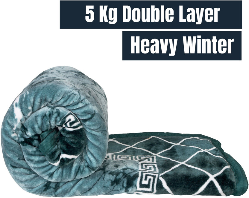 Deniyal ENTERPRISES Printed King Weighted Blanket for  Heavy Winter(Polyester, Multicolor - A)
