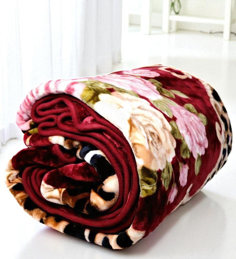 GKM GKM Floral Double Mink Blanket for  Heavy Winter(Microfiber, Multicolor2) - Flipkart Deal