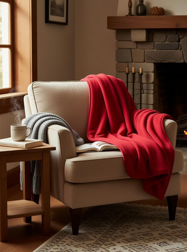 Goyal's Solid Double Fleece Blanket for  Heavy Winter(Polyester, Blue, Brown, Green, Red, Orange)