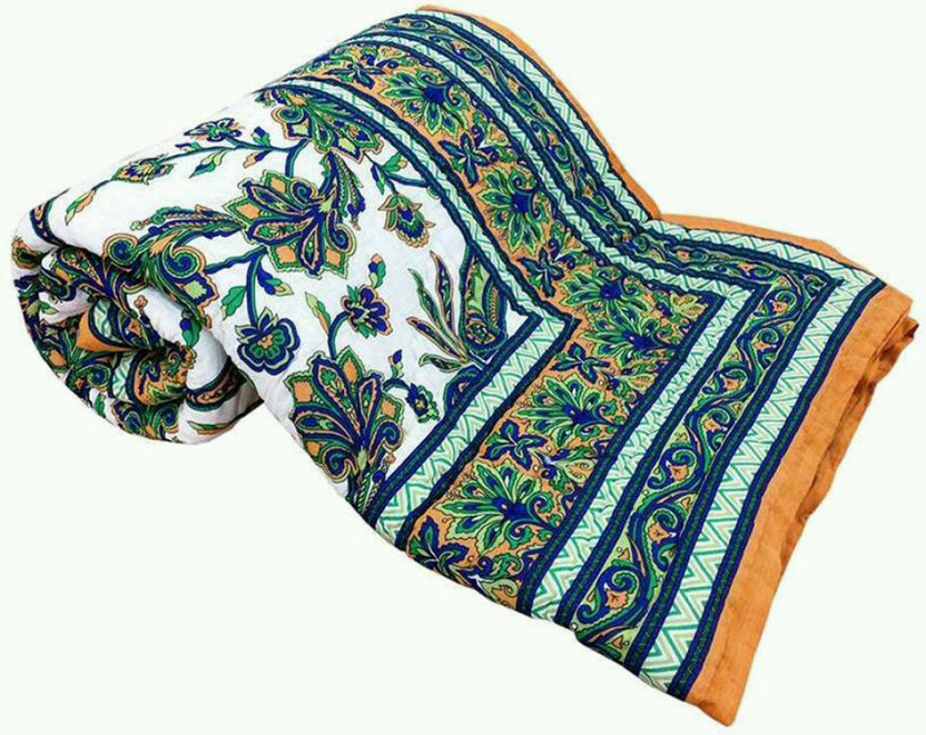 V.R.ENTERPRISES Floral Double Quilt for  Heavy Winter(Cotton, Multicolor)