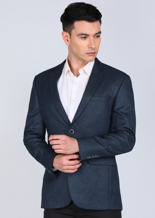 PETER ENGLAND Checkered Tuxedo Style Formal Men Blazer(Red)