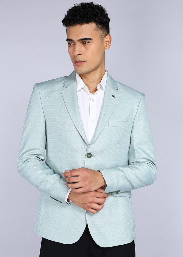 KILLER Solid Single Breasted Casual Men Blazer(Light Green)