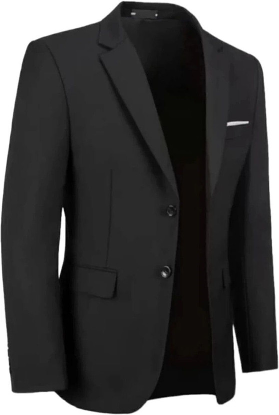Men bazar Solid Single Breasted Festive & Wedding, Party, Formal Men Blazer(Black)