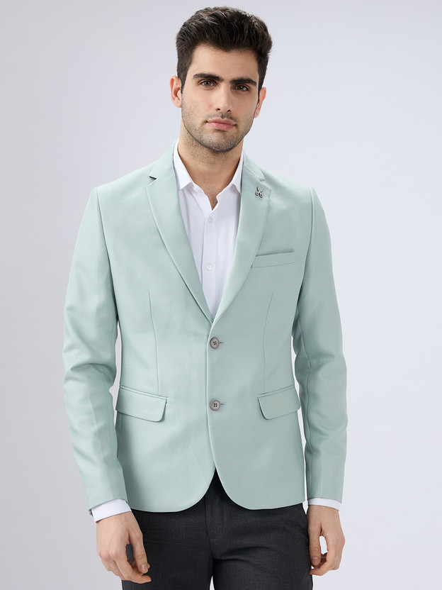 KILLER Solid Single Breasted Casual Men Blazer(Light Green)