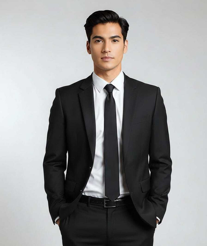 Purever India Solid Single Breasted Casual Men Blazer(Black)