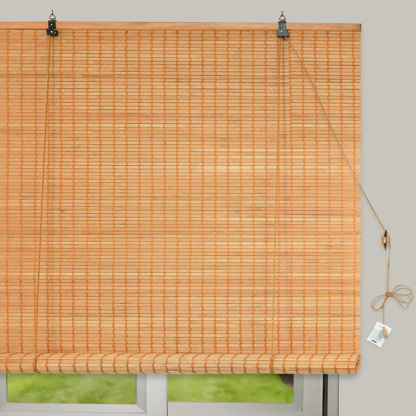 Hippo Roller Blind Cord Drawn In Window(Wood, 153 cm x 92 cm, (5.02 ft x 3.02 ft))