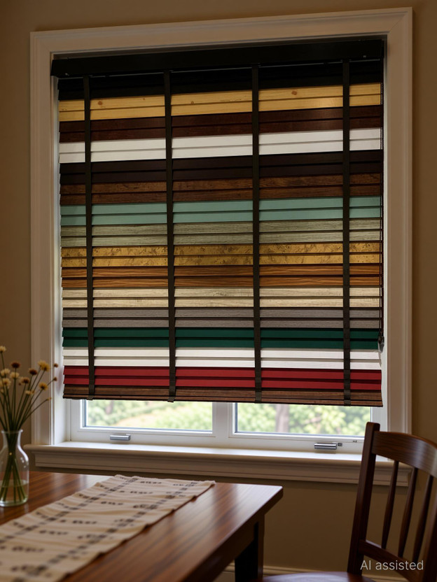 GD GUPTA AND COMPANY Venetian Blind Cord Drawn On Window(Wood, 152 cm x 91.44 cm, (4.99 ft x 3.0 ft))