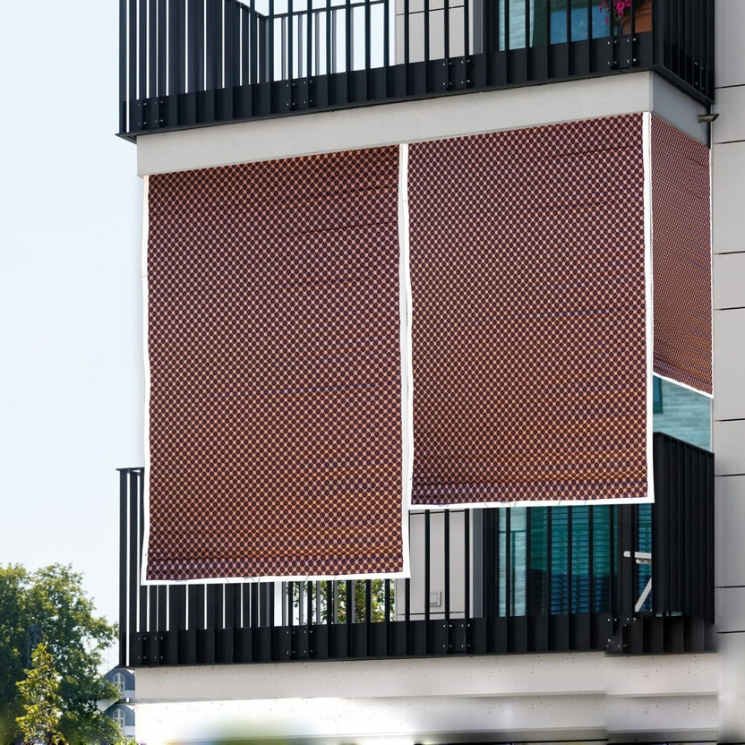 Aangad Roller Blind Cord Drawn On Window(Bamboo, 213 cm x 121 cm, (6.99 ft x 3.97 ft))