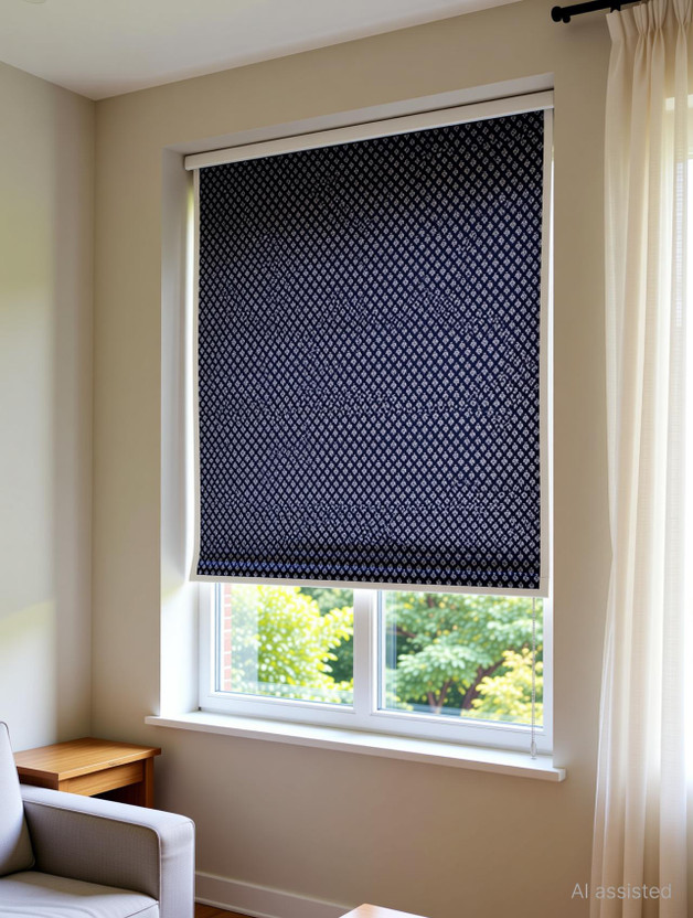 Aangad Roller Blind Hand Drawn On Ceiling(Bamboo, Polyester, Cloth, 5 cm x 70 cm, (0.16 ft x 2.3 ft))
