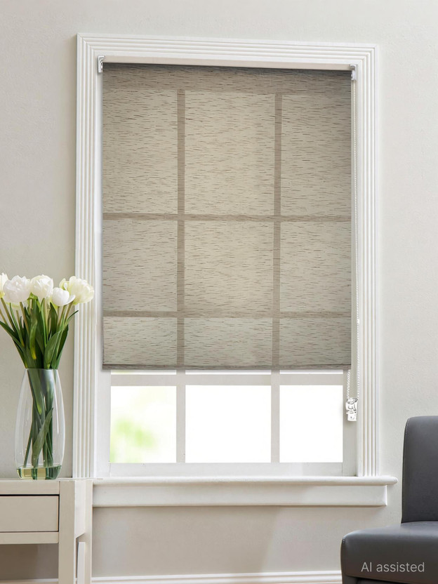 Deco Window Roller Blind Cord Drawn In Window(Polyester, 213 cm x 99.06 cm, (6.99 ft x 3.25 ft))