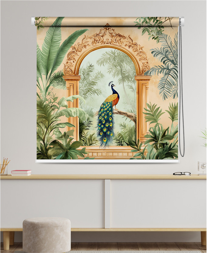 BabaInterior Roller Blind Cord Drawn On Window(Polyester, 152.4 cm x 91.44 cm, (5.0 ft x 3.0 ft))