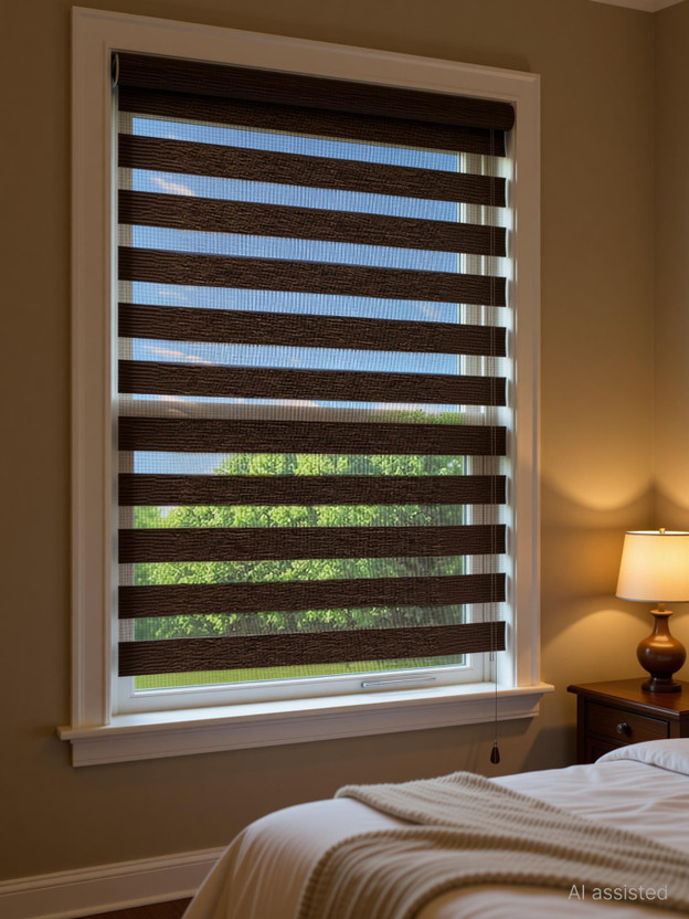 GD GC Roller Blind Cord Drawn In Window(Polyester, 152 cm x 110 cm, (4.99 ft x 3.61 ft))