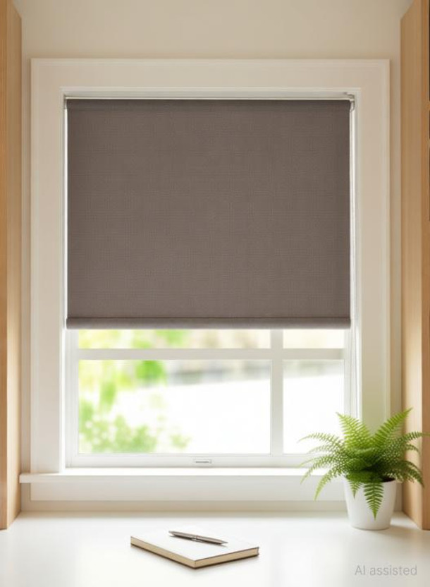 Deco Window Roller Blind Cord Drawn In Window(Polyester, 213 cm x 142 cm, (6.99 ft x 4.66 ft))