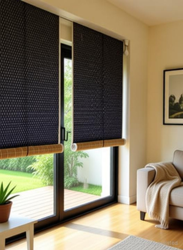 SVK Roller Blind Cord Drawn On Ceiling(Bamboo, 91.44 cm x 61 cm, (3.0 ft x 2.0 ft))