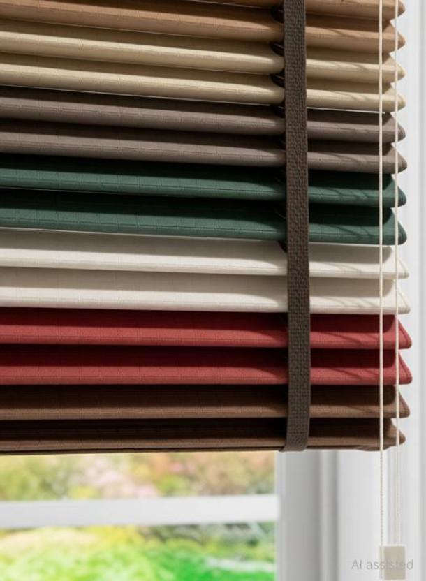 GD GUPTA AND COMPANY Venetian Blind Cord Drawn On Window(Wood, 152 cm x 100 cm, (4.99 ft x 3.28 ft))