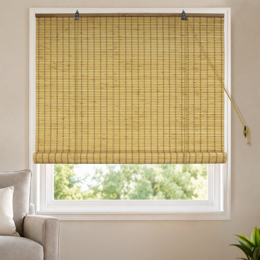 Hippo Hippo Roller Blind Cord Drawn On Window(Wood, 153 cm x 92 cm, (5.02 ft x 3.02 ft)) - Flipkart Deal