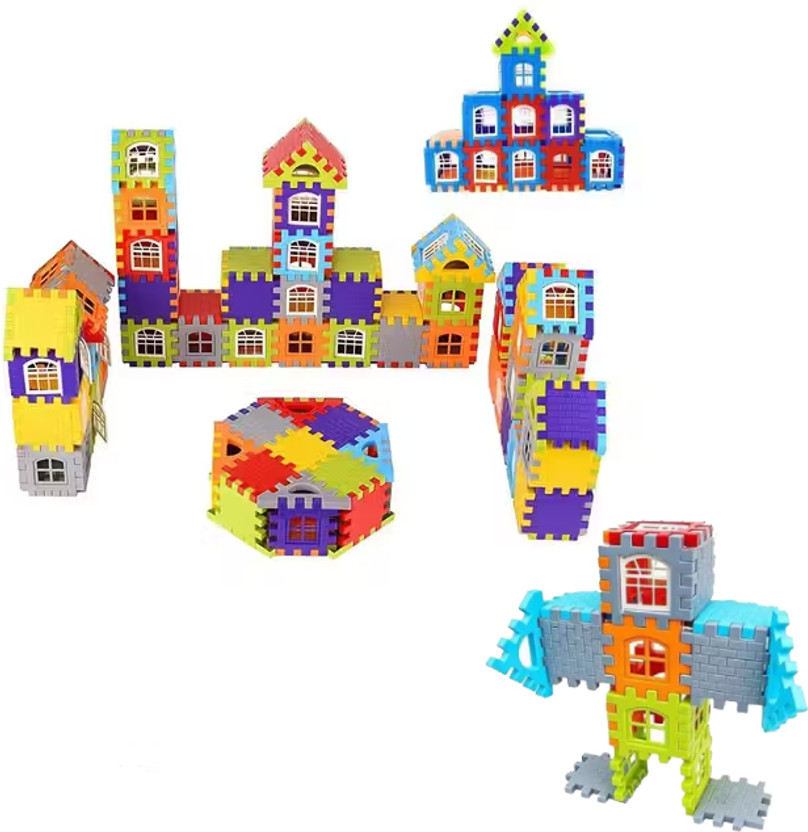 AArozworld Lowest price Happy House Kids Puzzle Game 52 Pcs Creative Puzzle(Multicolor)
