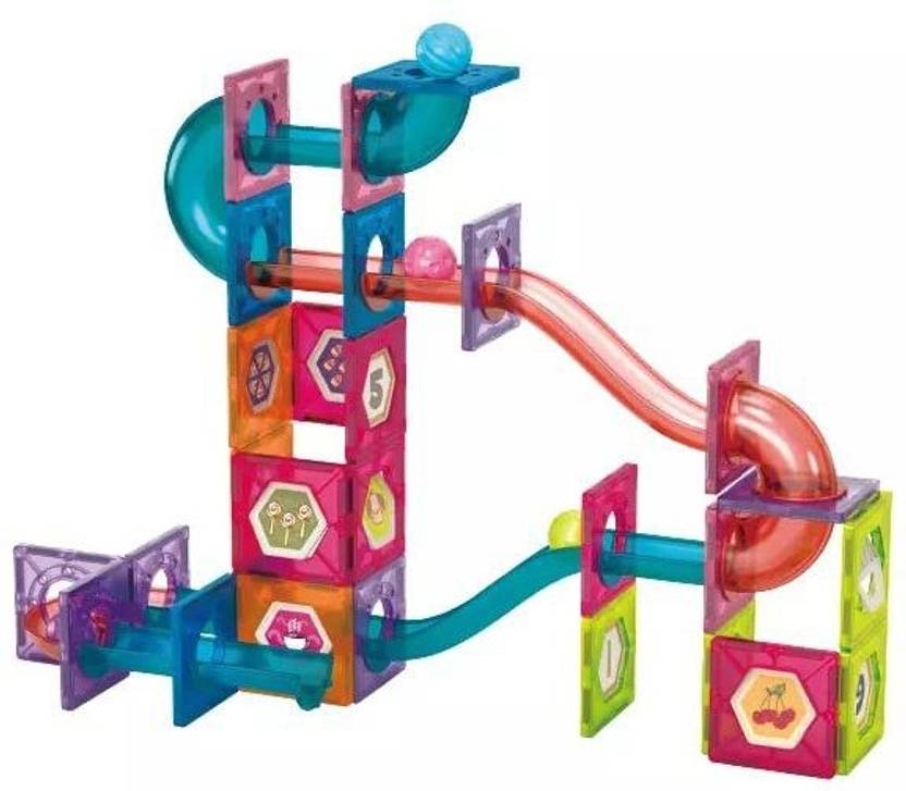 KREEBY ENTERPRISE Marble Run Blocks 77 Pc Tile Toys