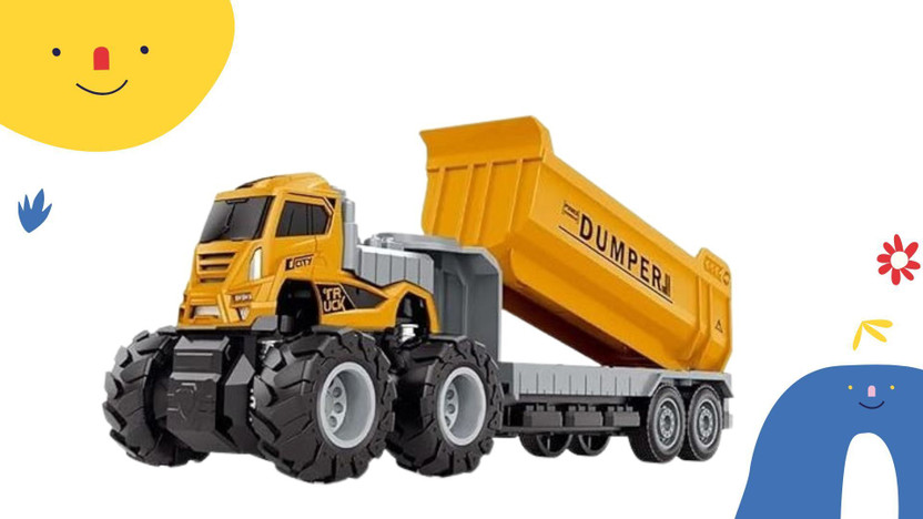 Zuuluzrs Dumper Truck Toys For Kids Friction Powered Dumper Truck(Multicolor)