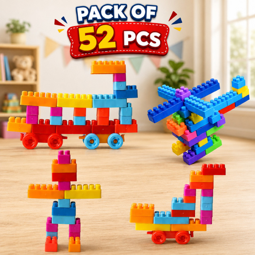 AArozworld Lowest Price Building Blocks 52 pcs(Multicolor)