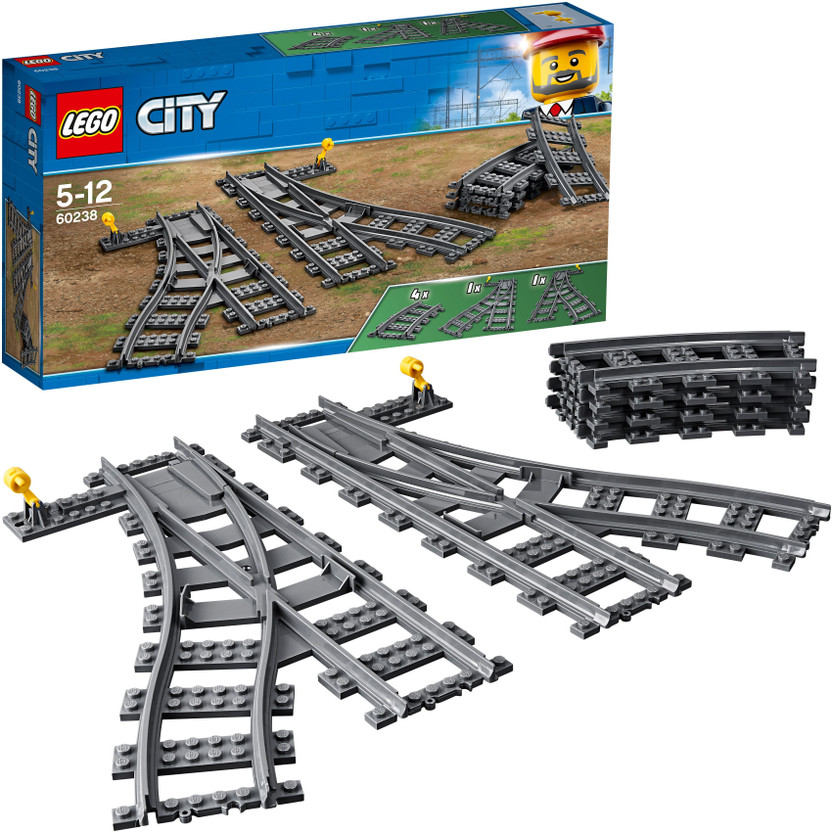 LEGO City Switch Tracks 60238 Building Kit (6 Piece) ( 8 Pieces)(Multicolor)