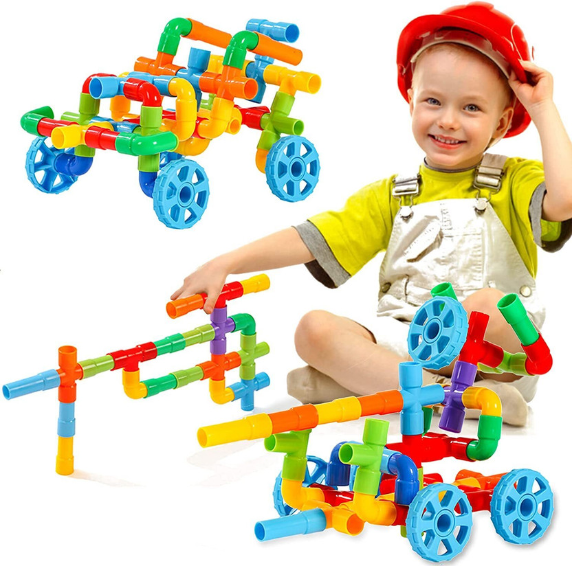 Pulsbery Block Creativity Thinking And Challenging Toy Construction Pipe Puzzle Game(Multicolor)