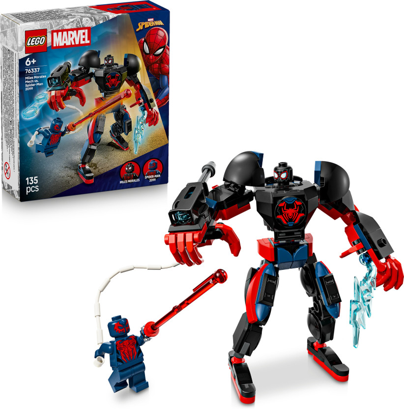 LEGO Marvel Miles Morales Mech vs. SpiderMan 2099 76337(Multicolor)
