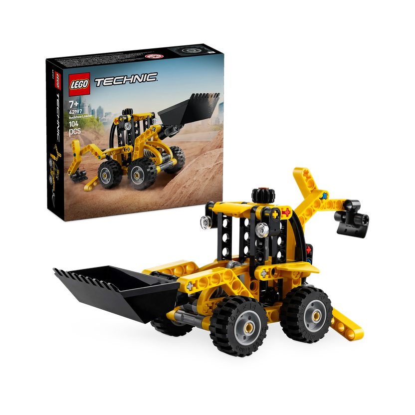 LEGO Technic Backhoe Loader Construction Toy Vehicle Set 42197 (104 Blocks)(Multicolor)