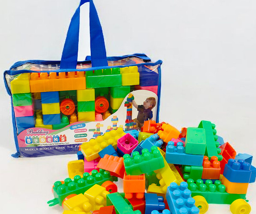 kluzie BEST BUY 100 PCS Building Blocks to expand and imagine Lego blocks for children's Learning & Educational toys boys and girls exercise children's intelligence Toy Set(Multicolor)