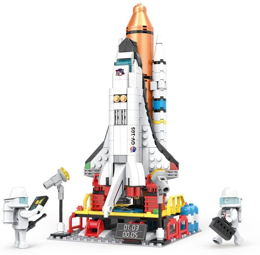 SR Toys Space Shuttle Rocket Launch Educational Building Blocks Set for Kids(404Pcs)(Multicolor)