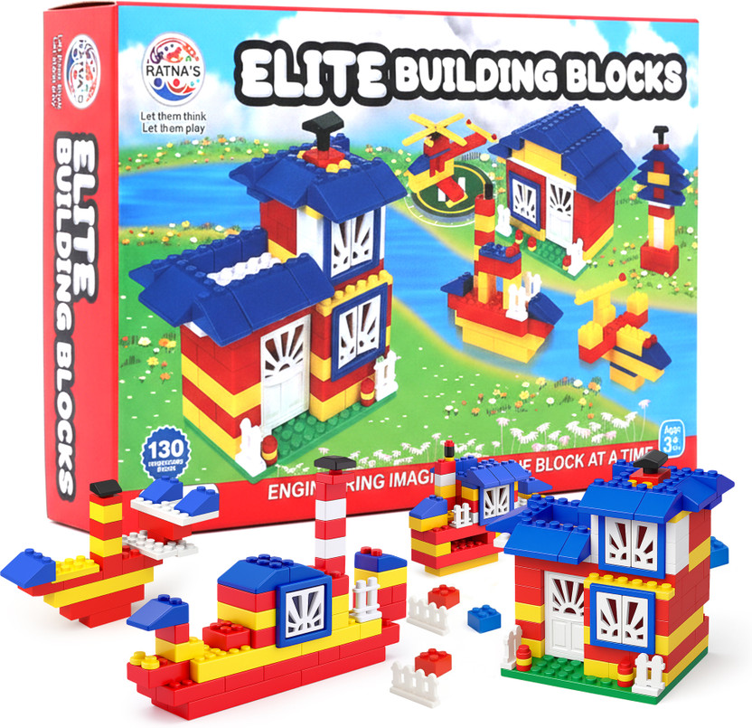 Ratnas Elite Building Blocks (7617) 130 pcs interlocking Blocks(Multicolor)