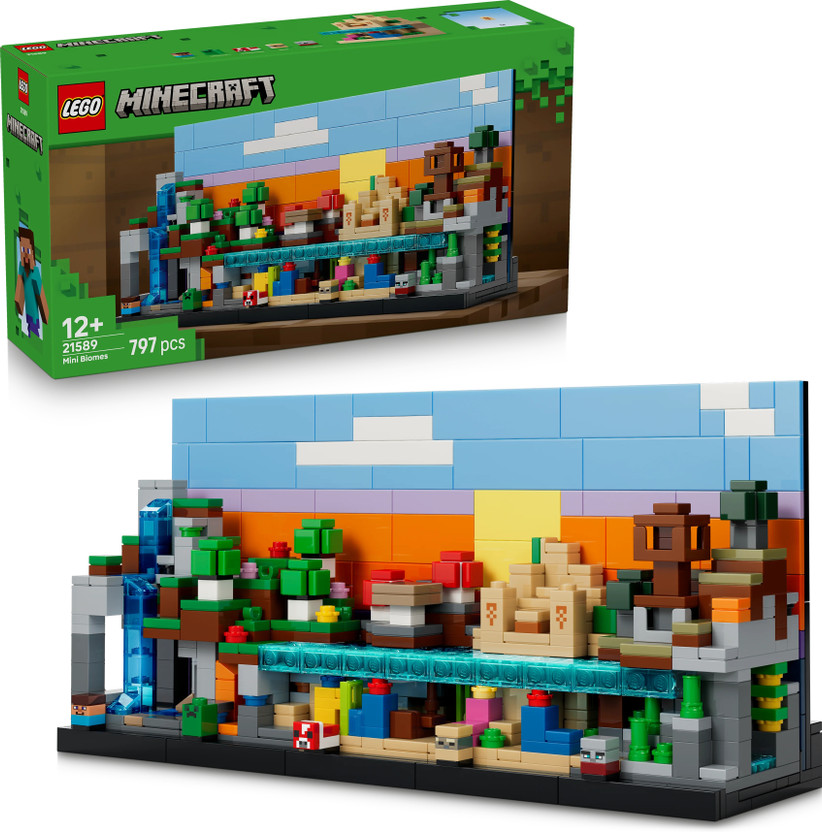 LEGO Minecraft Mini Biomes Gaming Art Building Set 21589(Multicolor)
