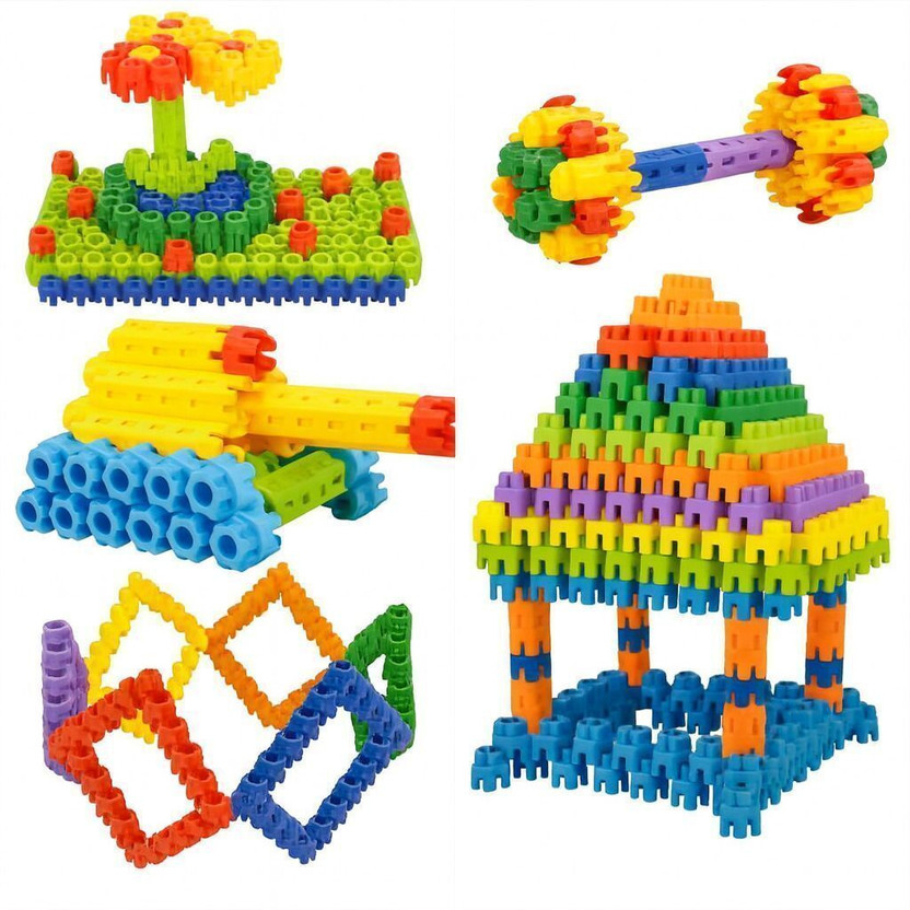 Aromix Hexagonal Building Blocks Toy for Kids | Creative Construction Set ((Multicolor)