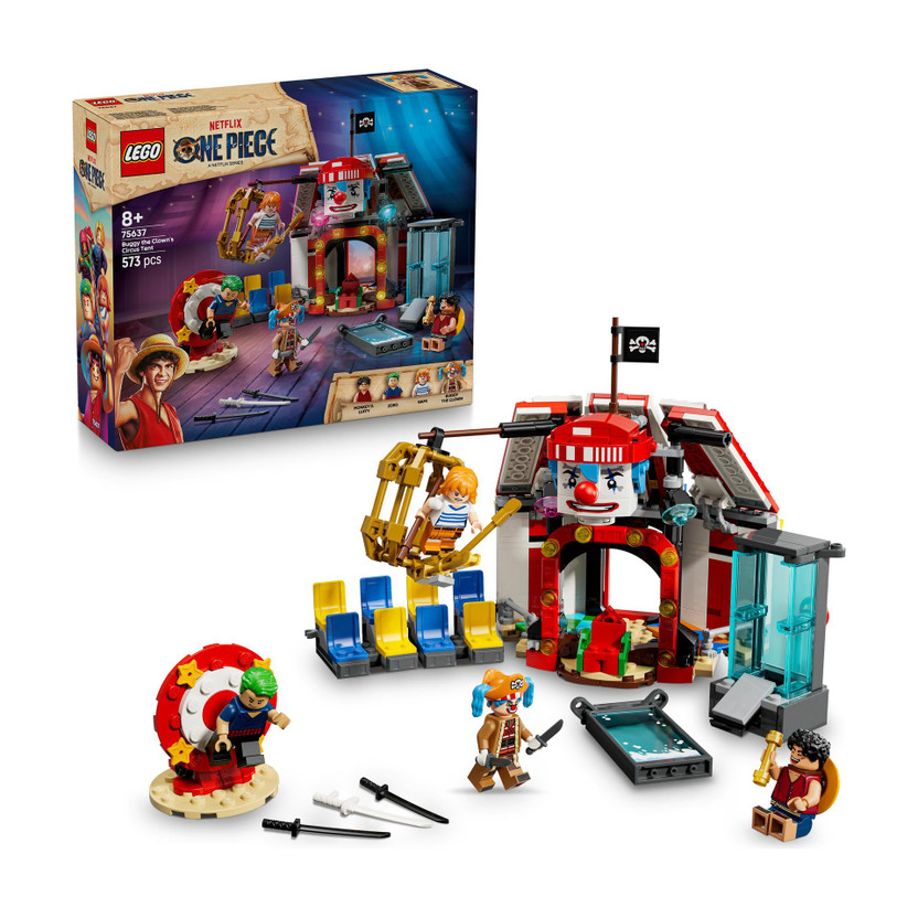 LEGO ONE PIECE Buggy the Clown’s Circus Tent Model Building Kit 75637(Multicolor)