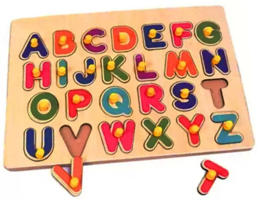 RITSKART New Price Wooden Alphabet Educational learning Board brain tester(Multicolor)