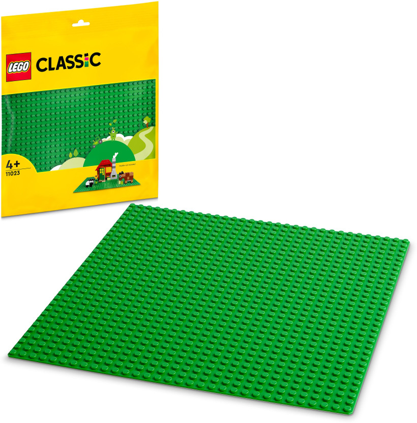 LEGO Classic Green Baseplate 11023 Building Kit for Kids (1 Blocks)(Multicolor)