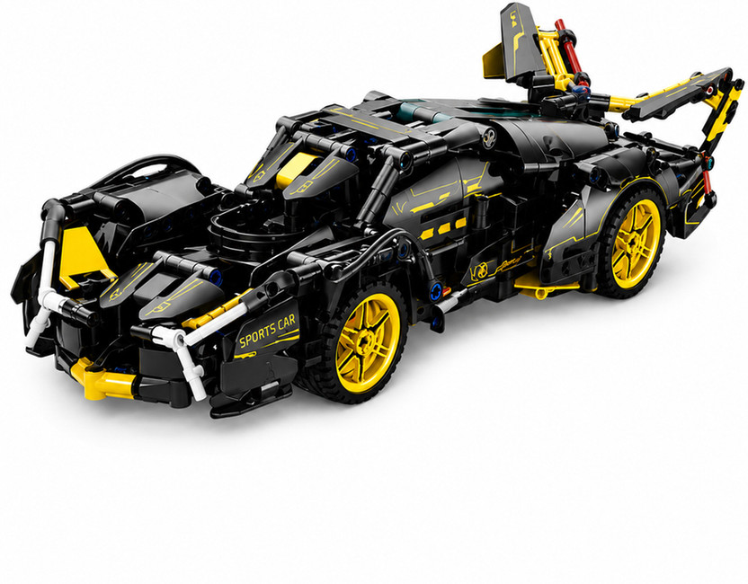 katty mao Sense of Speed V12 Edition, Racing Model Sports Car Building Blocks Set for Boys(Black, Gold, Multicolor)