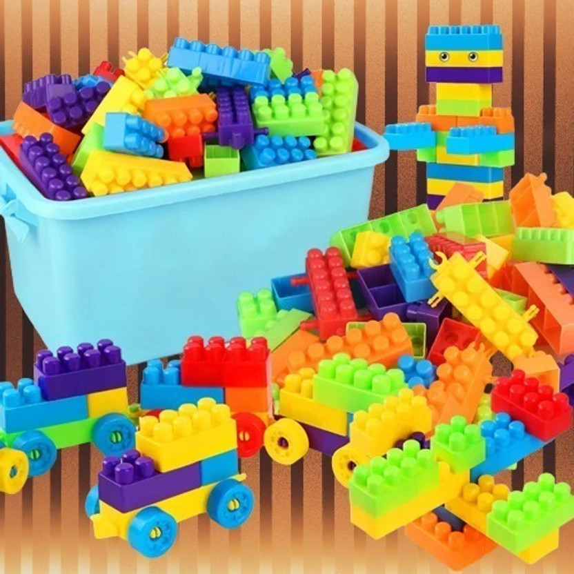 Sharvil Top 100+ Piece Creative Building Blocks Puzzle: Learning Brain Game Toy Gift(Multicolor)