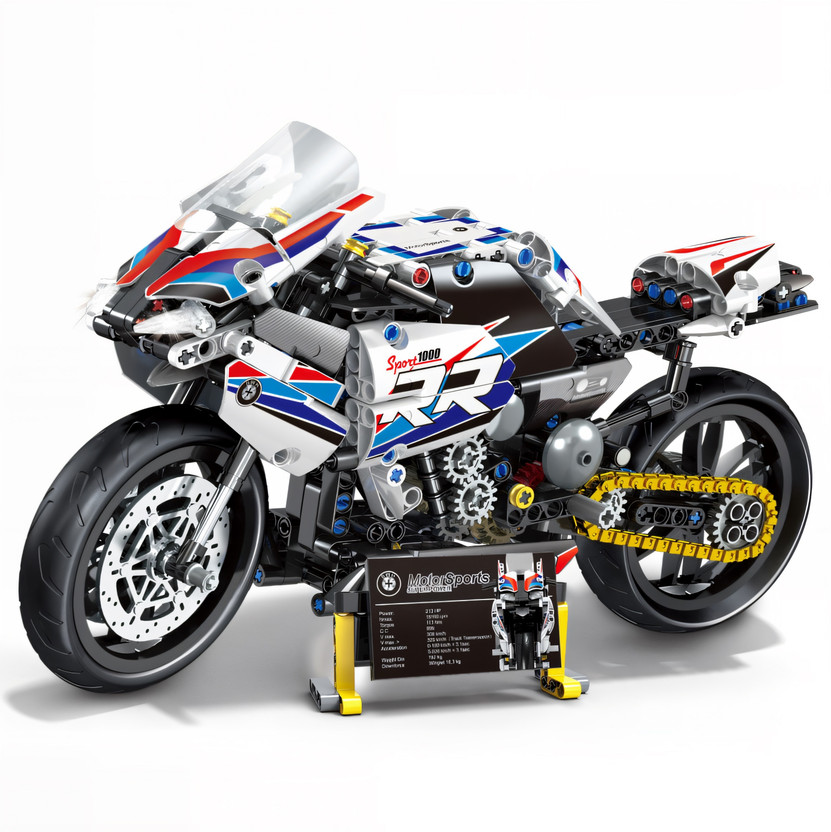 HAPPY CHAPPIE Super Bike Blocks Set Exclusive technic Blocks Model, Brick Toys 1000 Rr Bike(Multicolor)