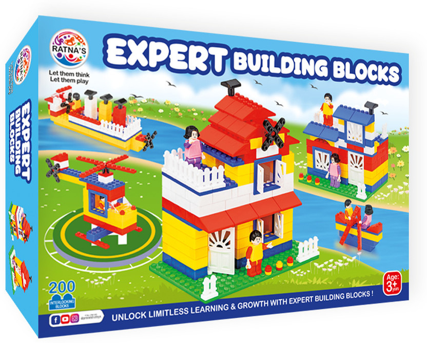Ratnas Expert Building Blocks (3152) 200 pcs Blocks(Multicolor)