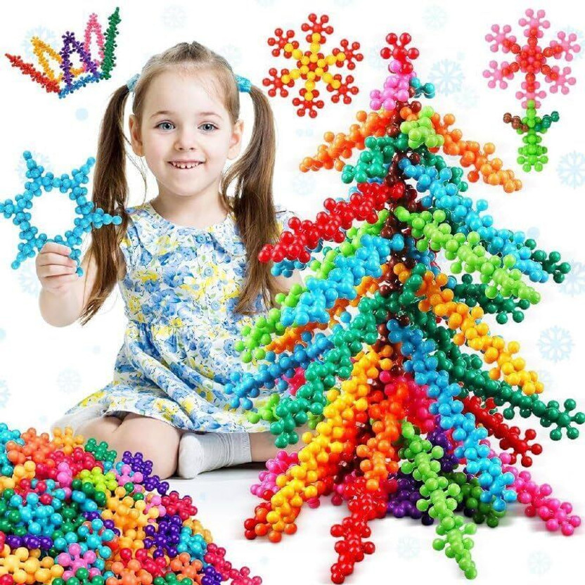 Ferio 100 Pcs Creative Star Blocks for Kids, Colorful Construction Blocks STEM Toys(Multicolor)