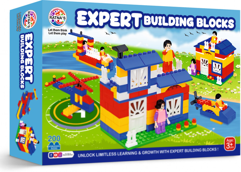 Ratnas Expert Building Blocks (3152) 200 pcs Blocks(Multicolor)