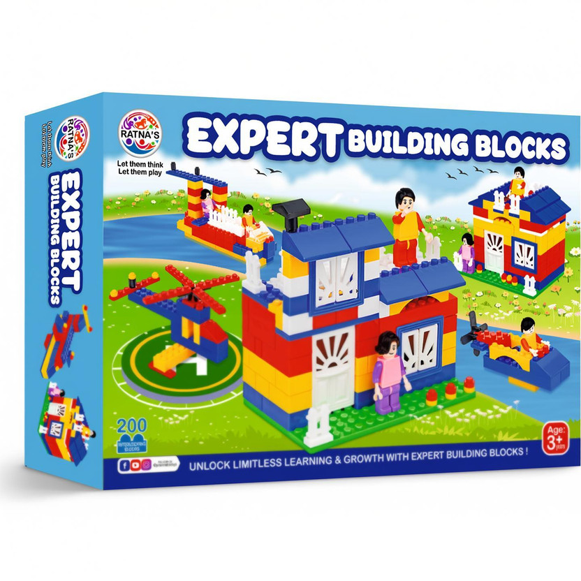 Ratnas Expert Building Blocks (3152) 200 pcs Blocks(Multicolor)