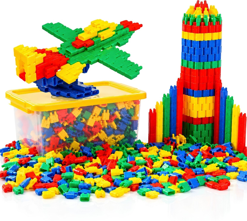 Be bright Plastic Interlocking Building Blocks DIY Creative Learning Toy(Multicolor)
