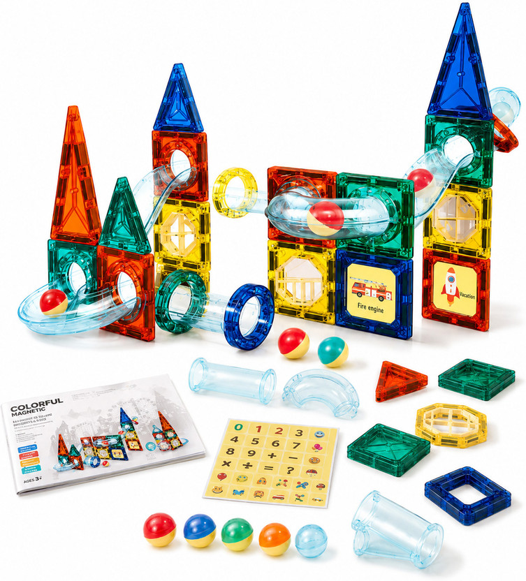 STEMLEYS Magnetic Building Blocks 42 Pieces Educational Construction Toy(Multicolor)