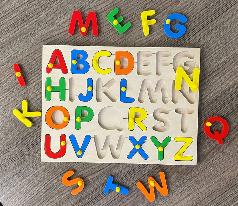 GAMLOID Down Price Capital Alphabets Letters Learning Educational Puzzle Toy for Kids(Multicolor)