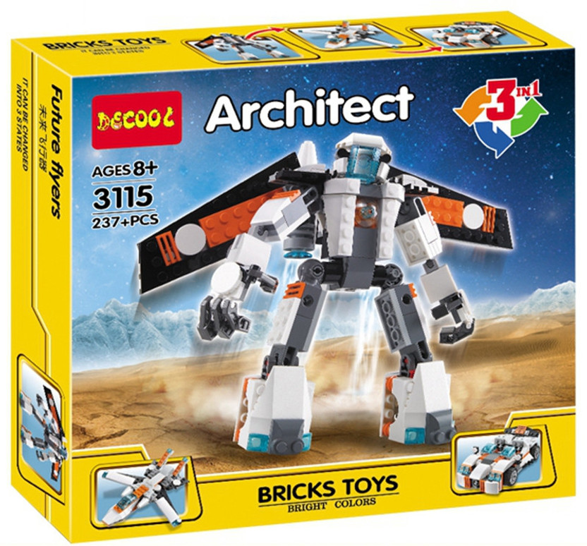 WudCraft Decool Brick Block Construction Transformer Building Toy for Kids (237 Pcs)(Multicolor)