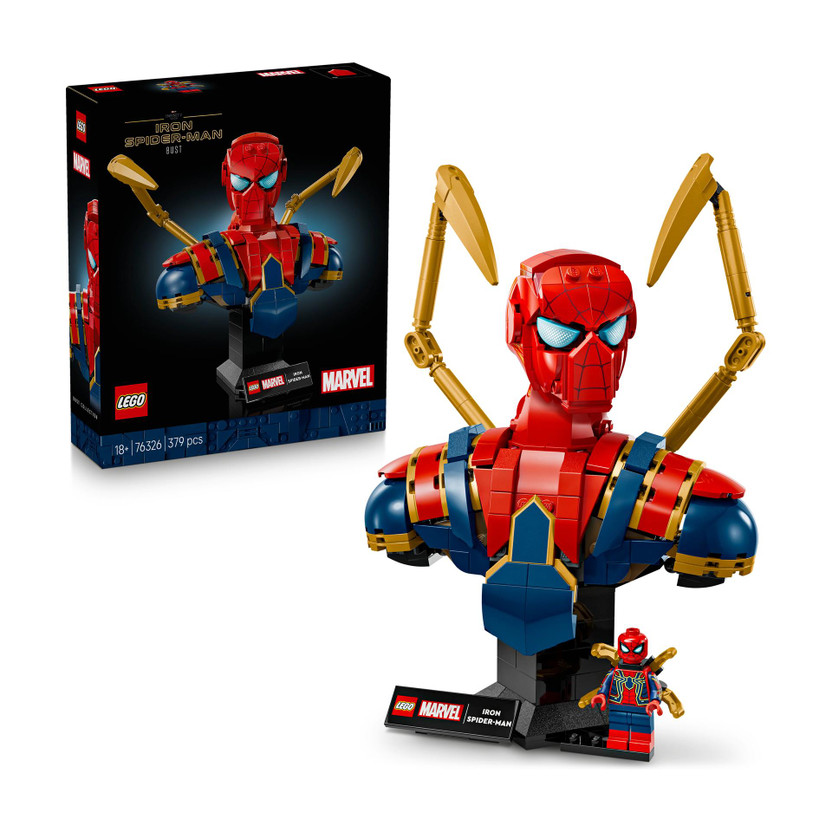 LEGO Marvel Iron Spider-Man Bust Collectible Adult Building Set 76326(Multicolor)