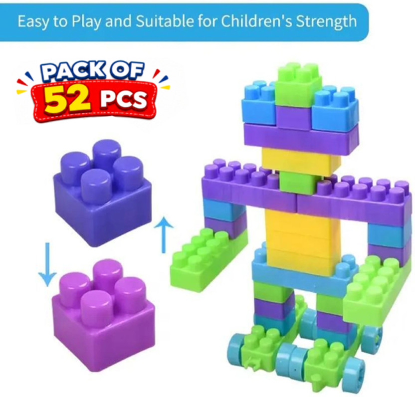 AArozworld Best Offer Price Building blocks 52 pcs(Multicolor)